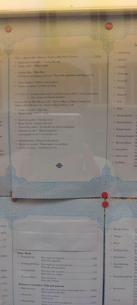 Lhassa Restaurant tibétain - Menu Image 3